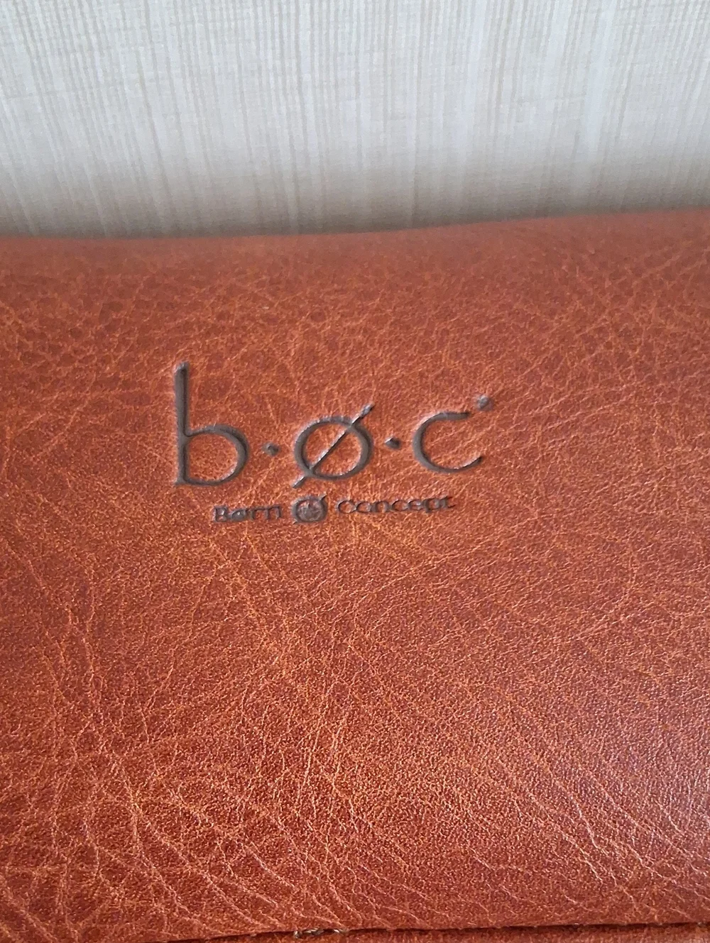 B.O.C. Women's Brown Leather Crossbody Bag with Floral Embossing